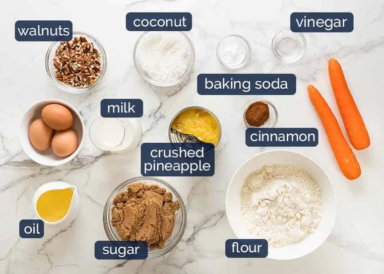 carrot cake ingredients